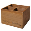 Addie Joy Work Hard, Dream Big 3-Opening Desk Organizer - Wood Wash